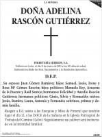 Esquela Diario de León - página completa