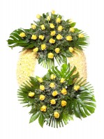 Corona flores tanatorio 7 L